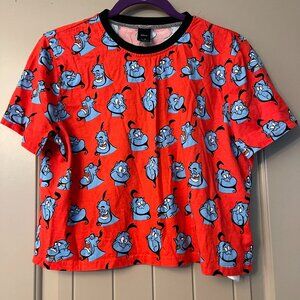 Cakeworthy Aladdin Genie Expressions Oversize Crop T-Shirt
